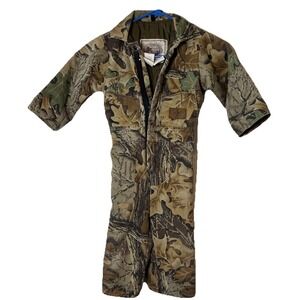 Vintage Walls Outdoors Youth 4 Camo Insulated Coveralls USA Hunting Realtree